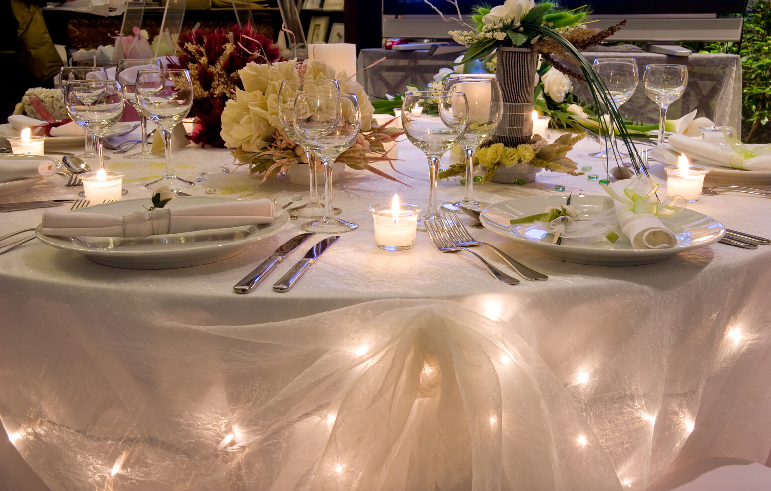 Ballroom setup for a banquet event at King’s Pointe